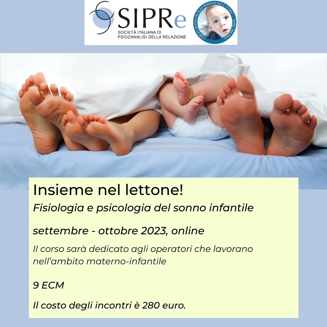 fisiologia e psicologia del sonno infantile iscrizioni chiuse - SIPRe -  Sito ufficiale